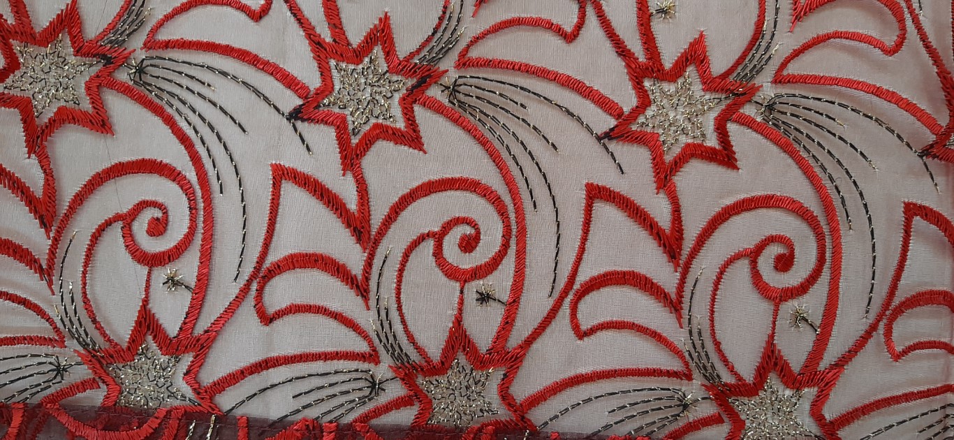 Camino De Mesa Rojo Con Estrellas Bordado 40X100Cm – Vogel