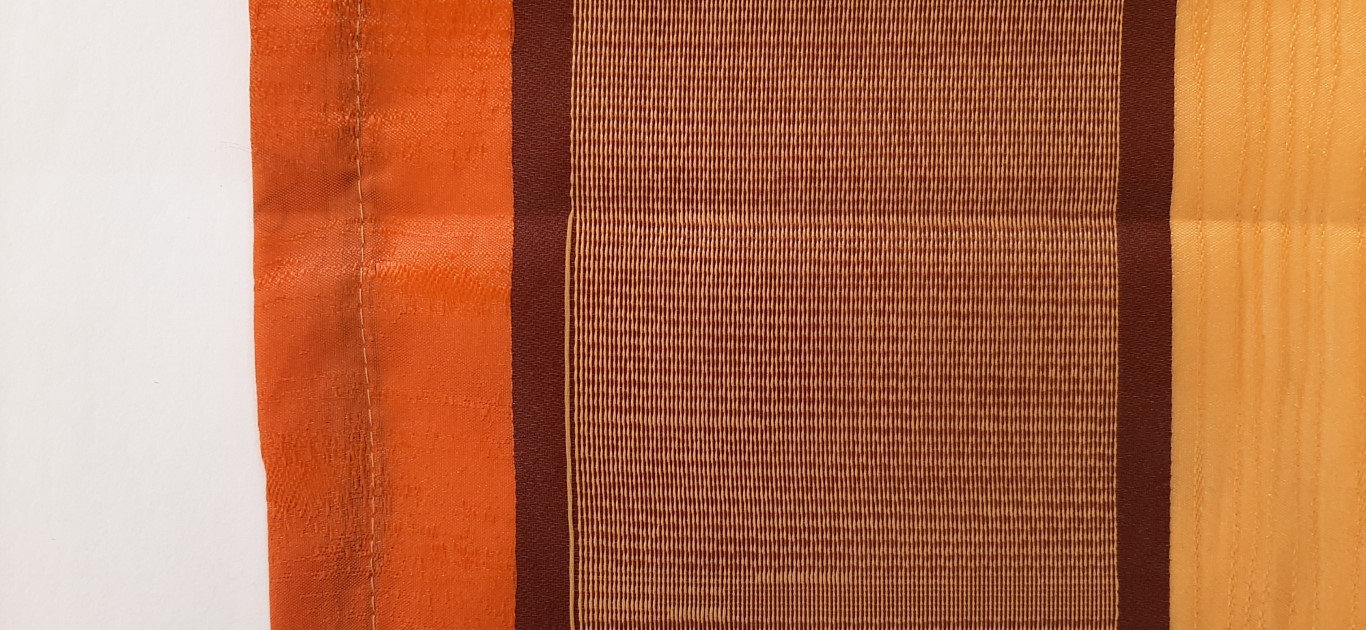 Camino De Mesa Naranja Con Patrones Geométricos 40X135Cm – Leite