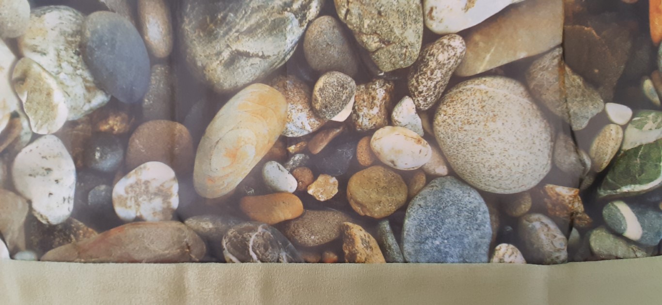Camino De Mesa Con Diseño De Piedras 40X140Cm