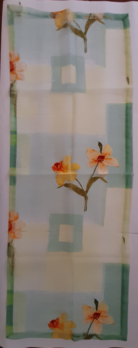 Camino De Mesa Turquesa De Gasa 50X140Cm – Laura S