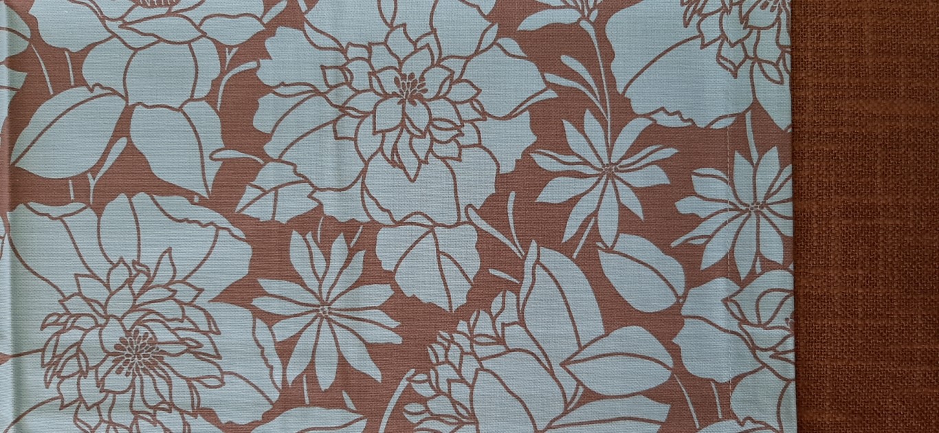 Camino De Mesa Café Con Flores Azules 50X 160Cm – Table fashion