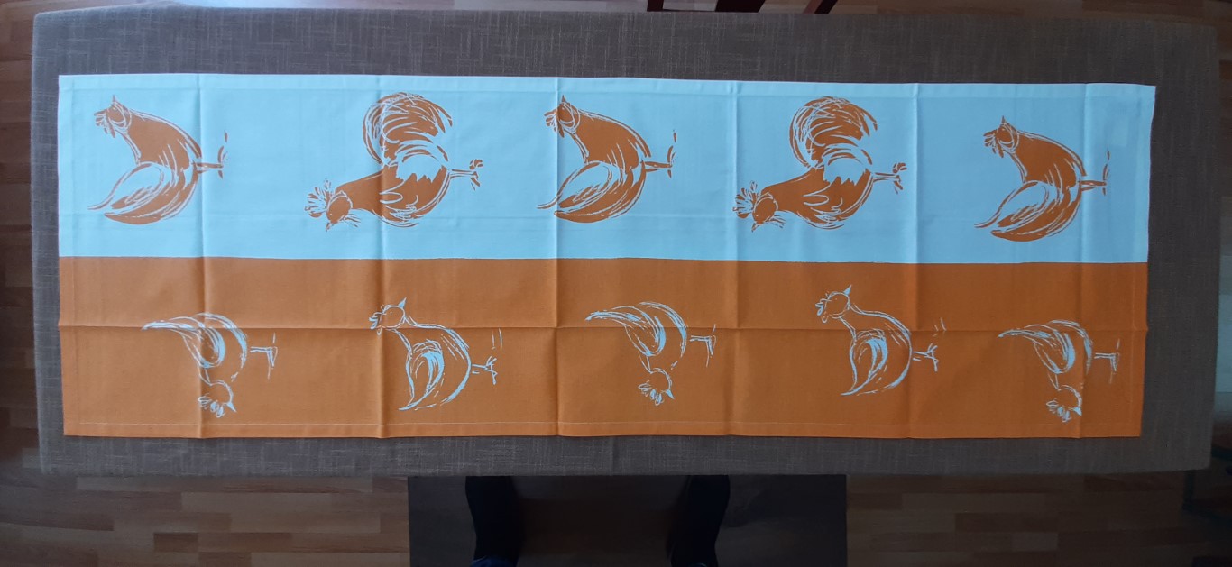 Camino De Mesa De Diseño De Gallos 50X170Cm – Table Fashion