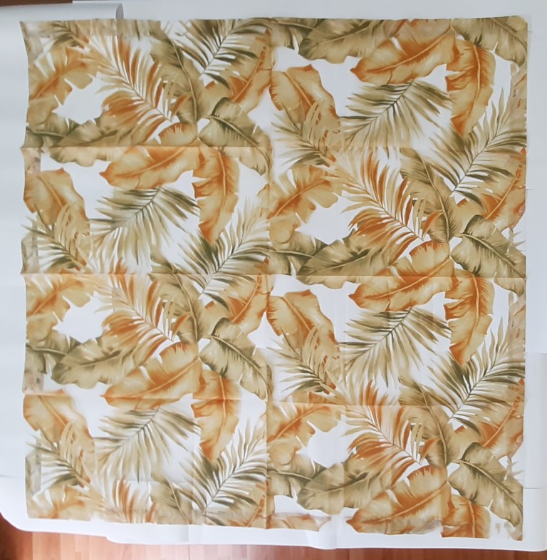 Mantel Cuadrado De Gasa De Hojas De Palmera 130X130Cm