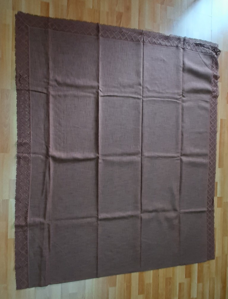 Mantel Rectangular Café Con Encaje 170X400Cm – Bielefelder