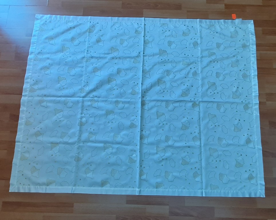 Mantel Rectangular Blanco Ginko Bordado 130X170Cm